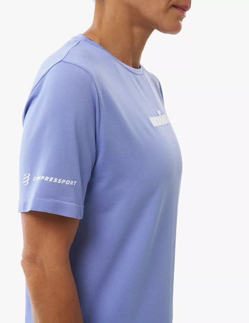 Áo Thun Tập Luyện Compressport Training SS Tshirt IRONMAN 2026 - Tím Jacaranda