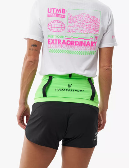 Áo Thun Nữ Compressport Training SS Tshirt (Phiên bản UTMB) - Trắng