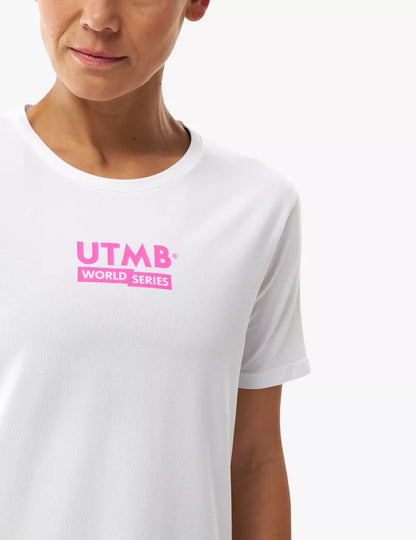 Áo Thun Nữ Compressport Training SS Tshirt (Phiên bản UTMB) - Trắng
