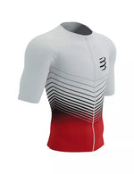 Áo Ba môn Nam Compressport Tri Postural Aero SS Top - Trắng/Đỏ (White/Red)