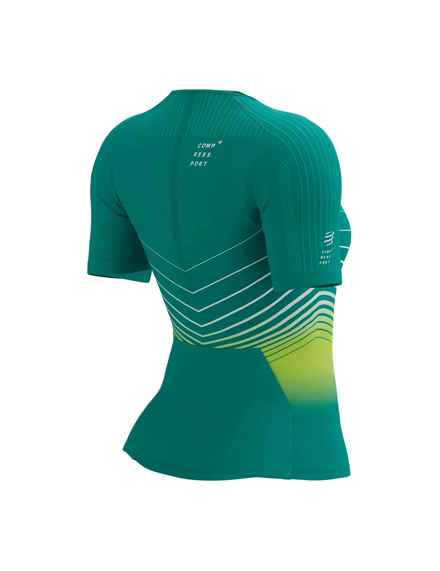 Áo Ba môn Nữ Compressport Tri Postural Aero SS Top - Xanh (Columbia/Evening Primrose)