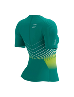 Áo Ba môn Nữ Compressport Tri Postural Aero SS Top - Xanh (Columbia/Evening Primrose)