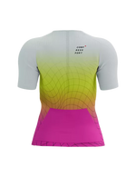 Áo Ba môn Nữ Compressport Tri Postural Aero SS Top W - Safe Yellow/Neo Pink