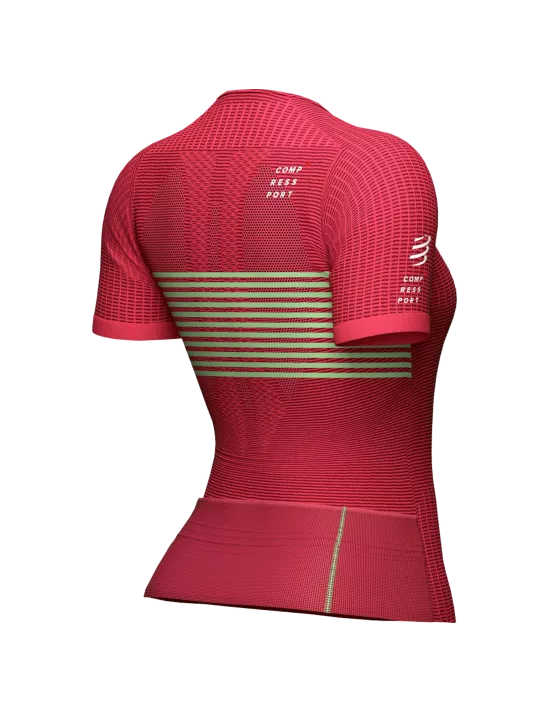 Áo Ba môn Nữ Compressport Tri Postural SS Top - Hồng (Jazzy/Paradise Green)