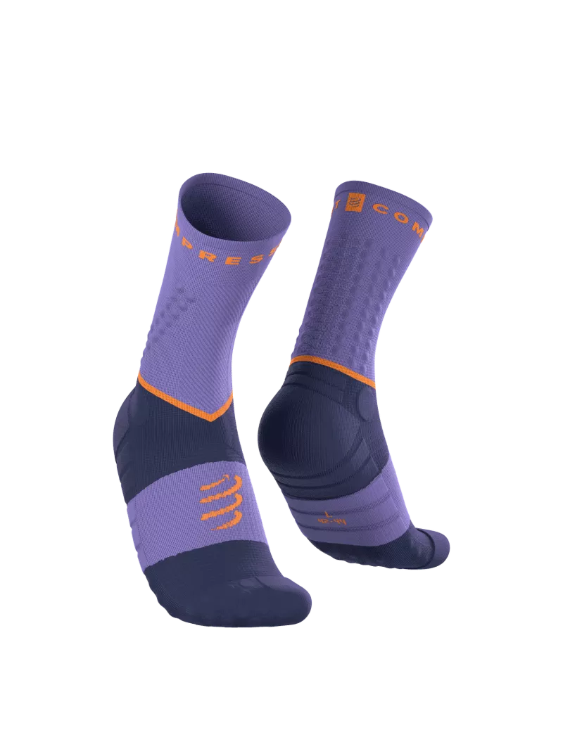 Tất Chạy Trail Compressport Ultra Trail Socks V2.0 - Tím Aster Purple/Peacoat