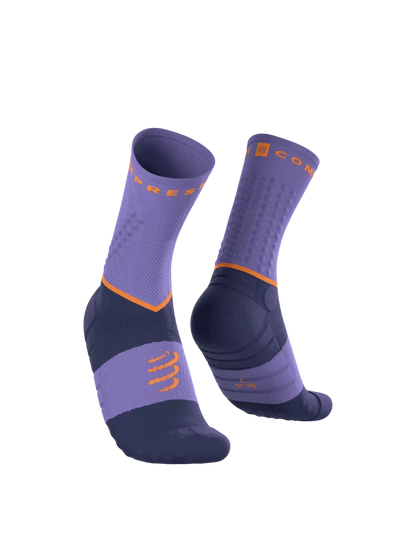 Tất Chạy Trail Compressport Ultra Trail Socks V2.0 - Tím Aster Purple/Peacoat