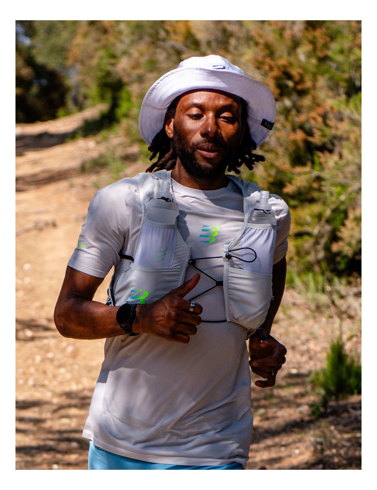 Vest chạy Trail Compressport UltRun Evo 10 - Xám (Gray Violet/Blue Green)
