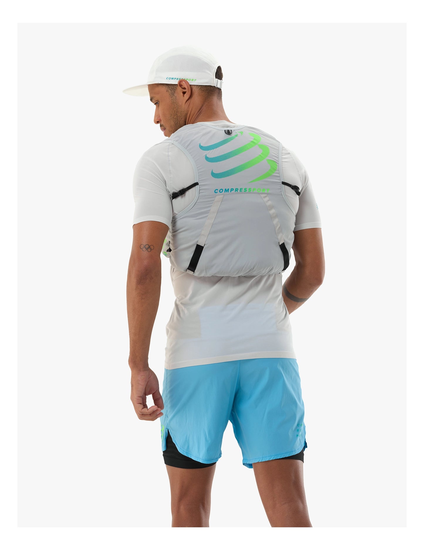 Vest chạy Trail Compressport UltRun Evo 10 - Xám (Gray Violet/Blue Green)