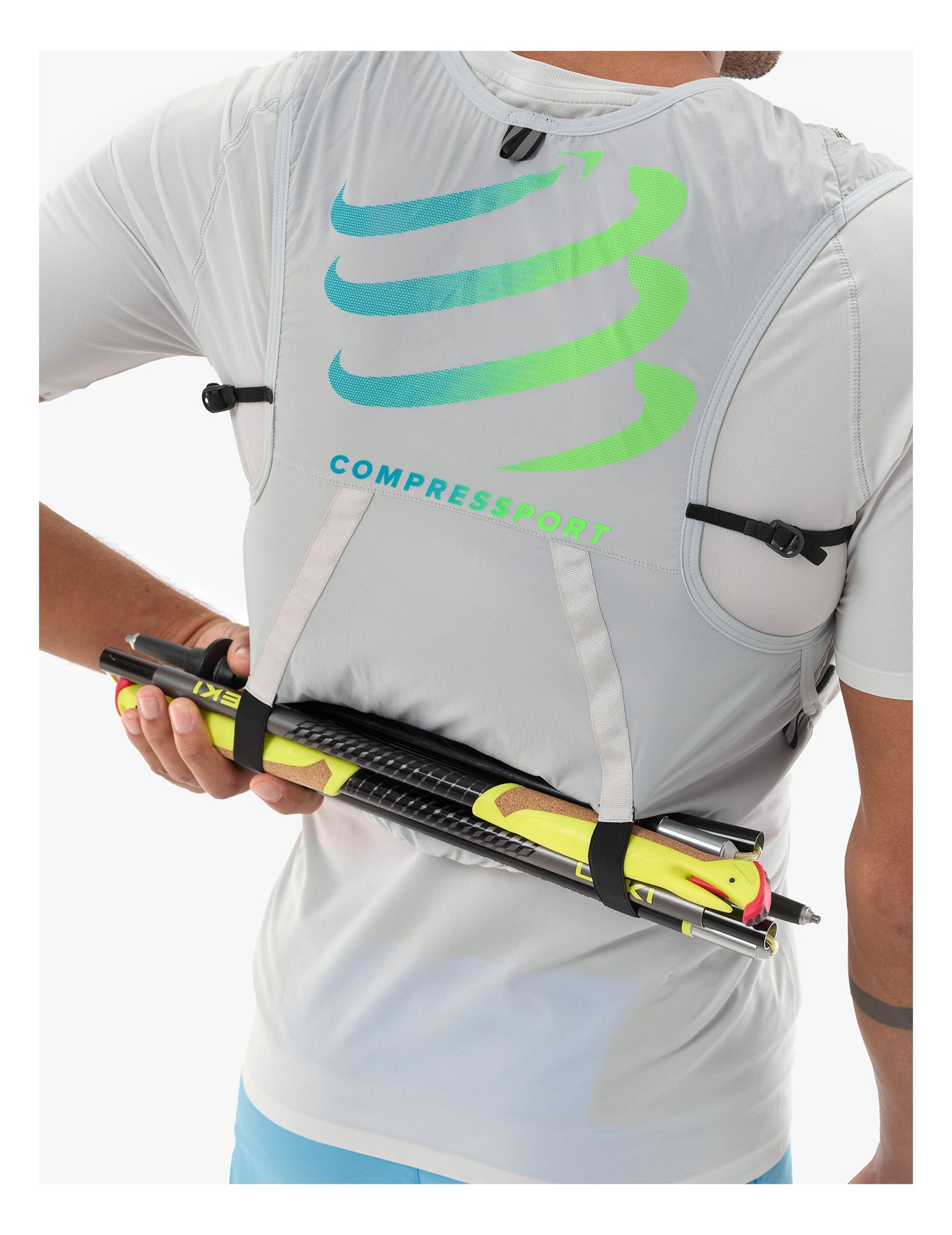 Vest chạy Trail Compressport UltRun Evo 10 - Xám (Gray Violet/Blue Green)