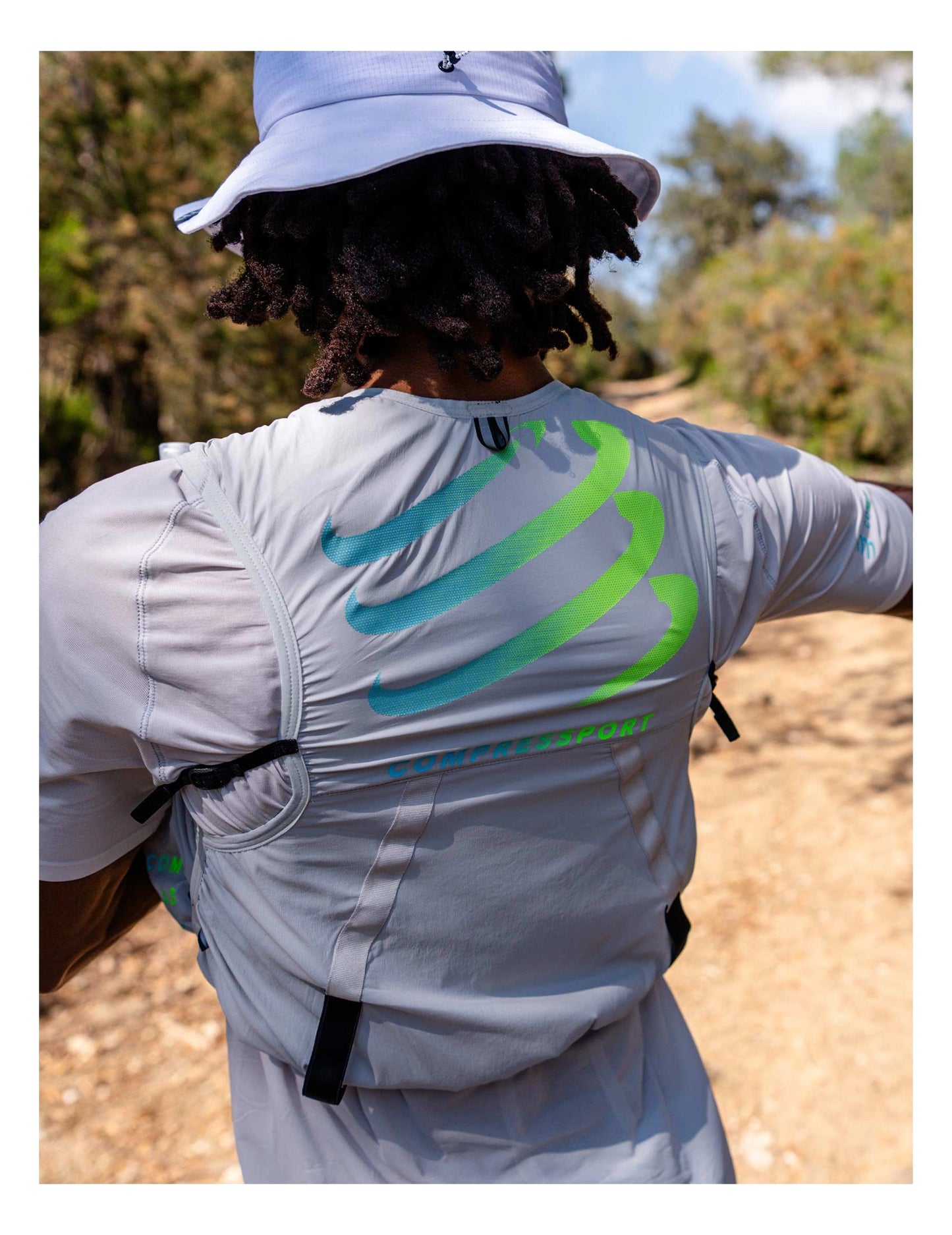 Vest chạy Trail Compressport UltRun Evo 10 - Xám (Gray Violet/Blue Green)