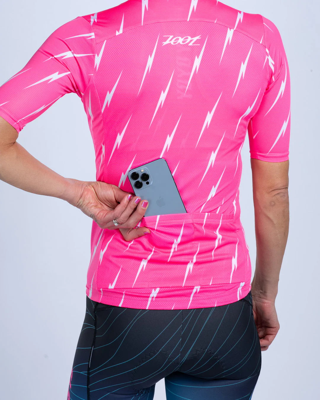Áo Đạp Xe Nữ Zoot Women's Cycle Aero Jersey - Elements Bolts