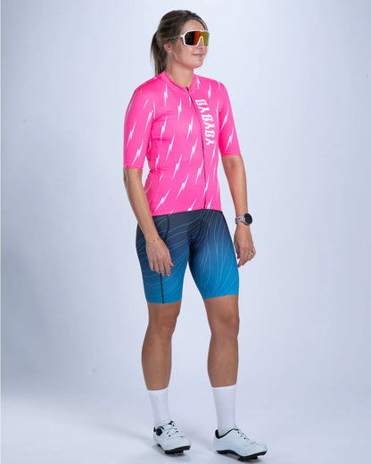 Áo Đạp Xe Nữ Zoot Women's Cycle Aero Jersey - Elements Bolts