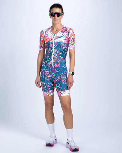 Đồ Ba Môn Nữ Zoot Women's Ltd Tri Aero Fz Racesuit - Island Original