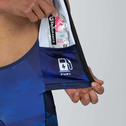 Đồ ba môn Nam Zoot Ltd Tri Slvs Fz Racesuit - RWB