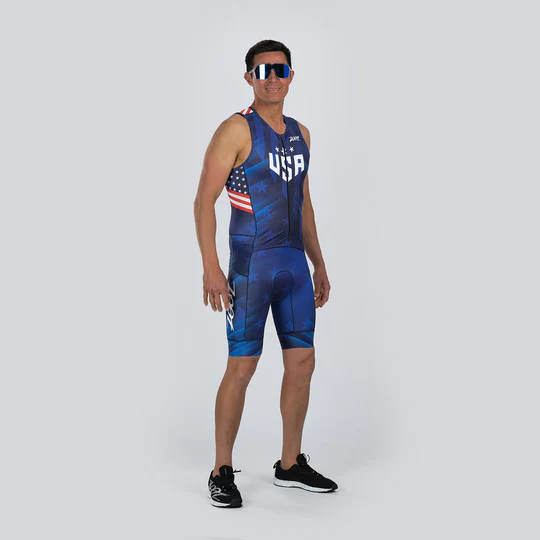 Đồ ba môn Nam Zoot Ltd Tri Slvs Fz Racesuit - RWB