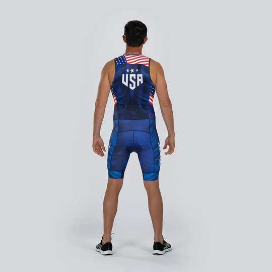 Đồ ba môn Nam Zoot Ltd Tri Slvs Fz Racesuit - RWB