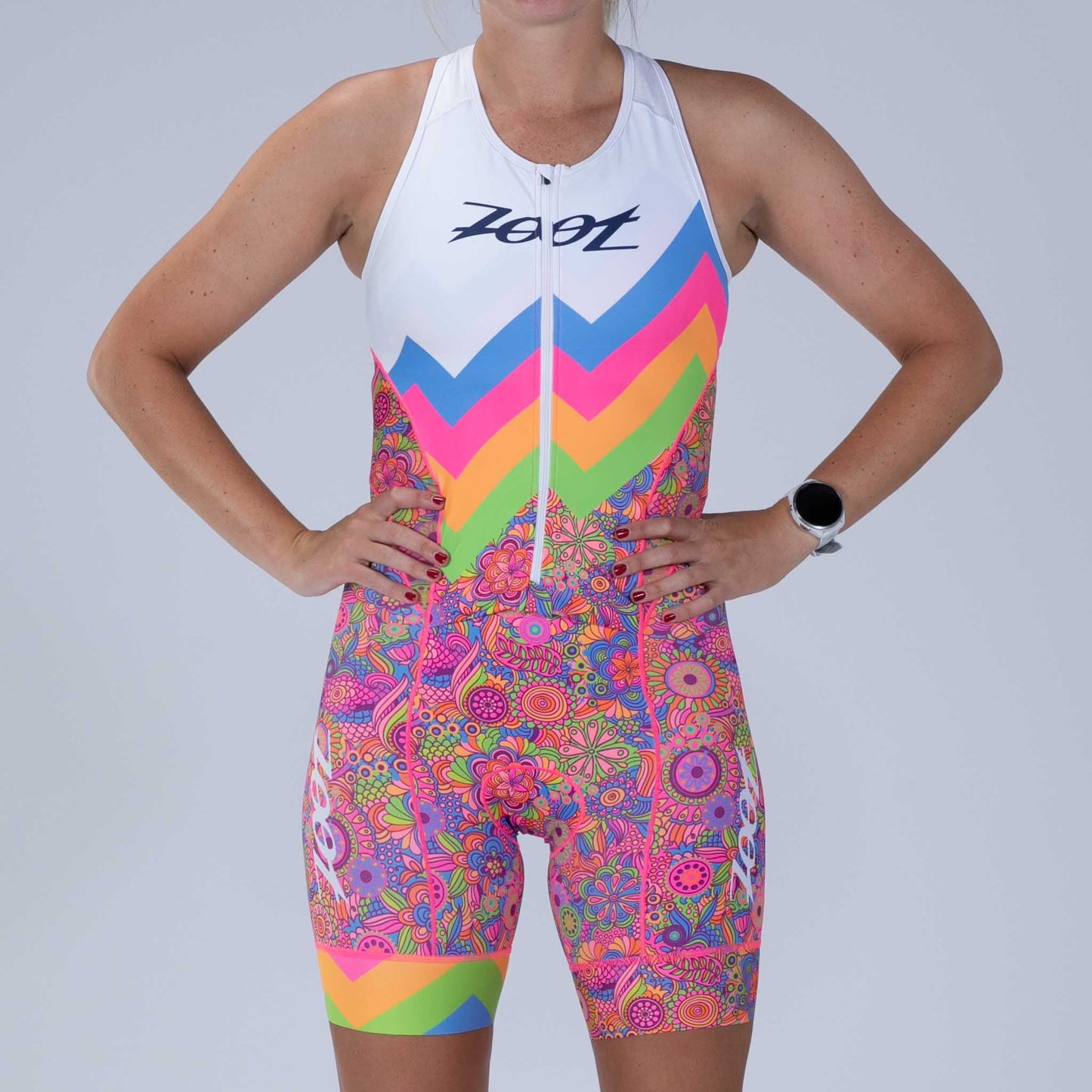 Đồ ba môn Nữ Zoot LTD Tri SLVS Fz Racesuit - Salty Groove