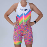 ZOOT Women's Ltd Tri Slvs Fz Racesuit - Salty Groove