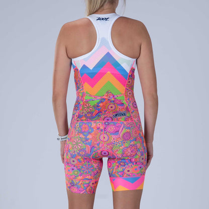 Đồ ba môn Nữ Zoot LTD Tri SLVS Fz Racesuit - Salty Groove