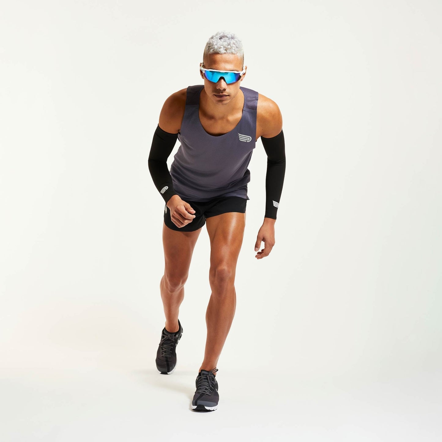 Áo chạy bộ Nam Pressio Ārahi Singlet - Tím (Dark Grey)