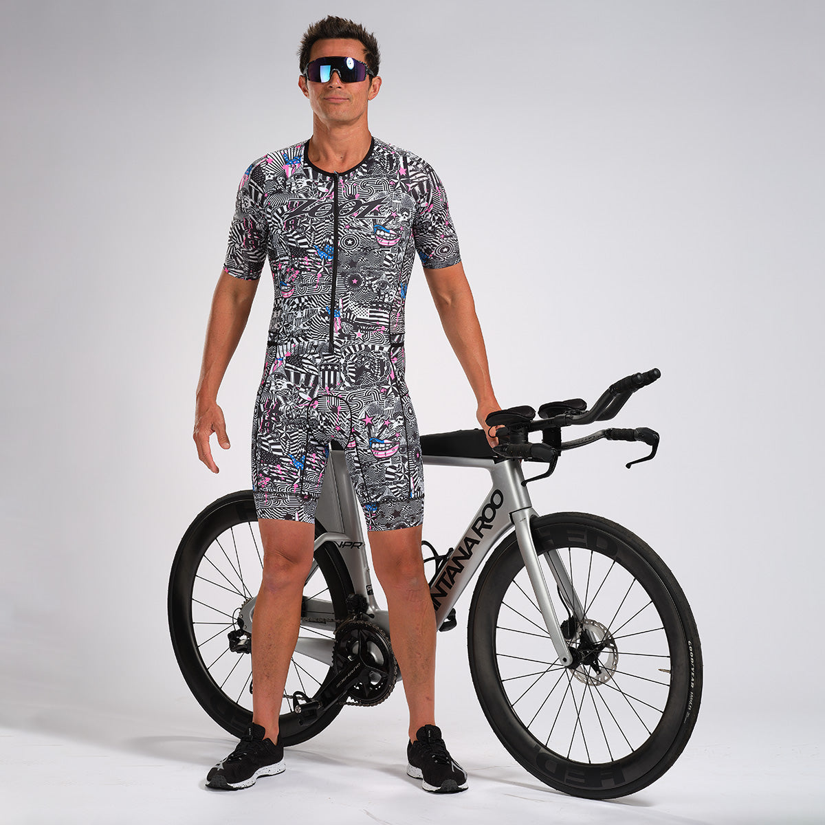 Bộ áo liền quần Ba môn Nam Zoot LTD Tri Full Zip Racesuit - American Rebel