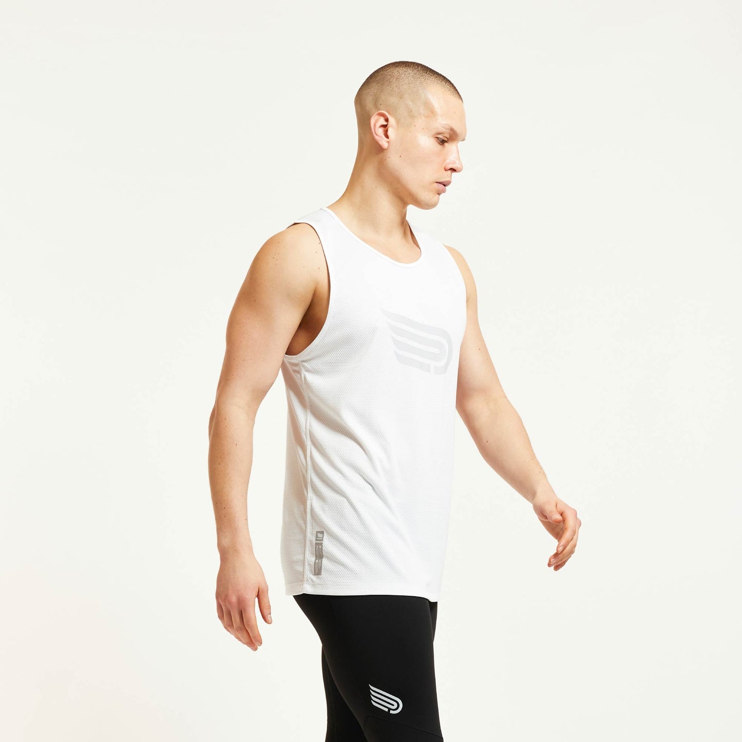 Áo chạy bộ Nam Pressio Hāpai Singlet - Trắng (White)