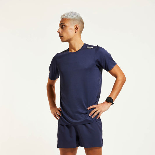 Áo chạy bộ Nam Pressio Ārahi S/S Top - Xanh Navy