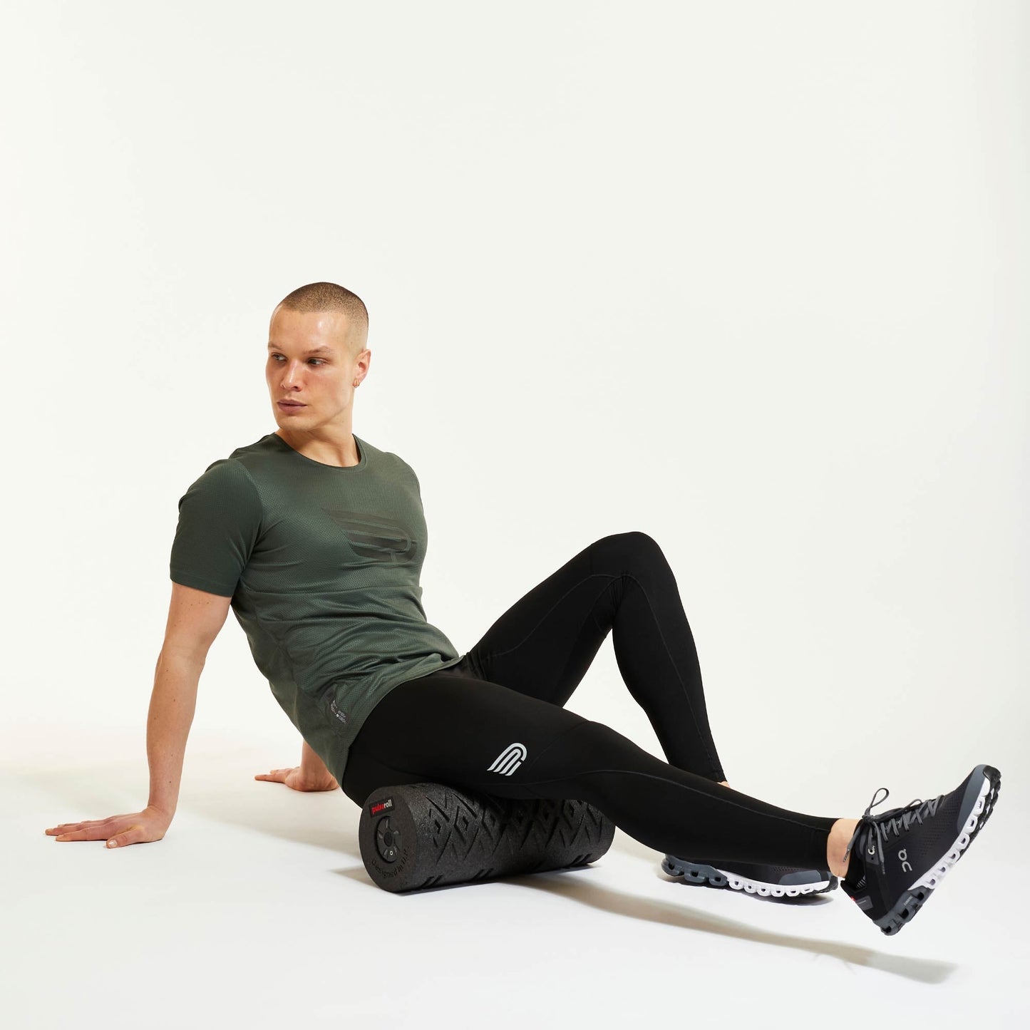 Áo chạy bộ Nam Pressio Hāpai S/S Tee - Xanh Đen (Khaki)