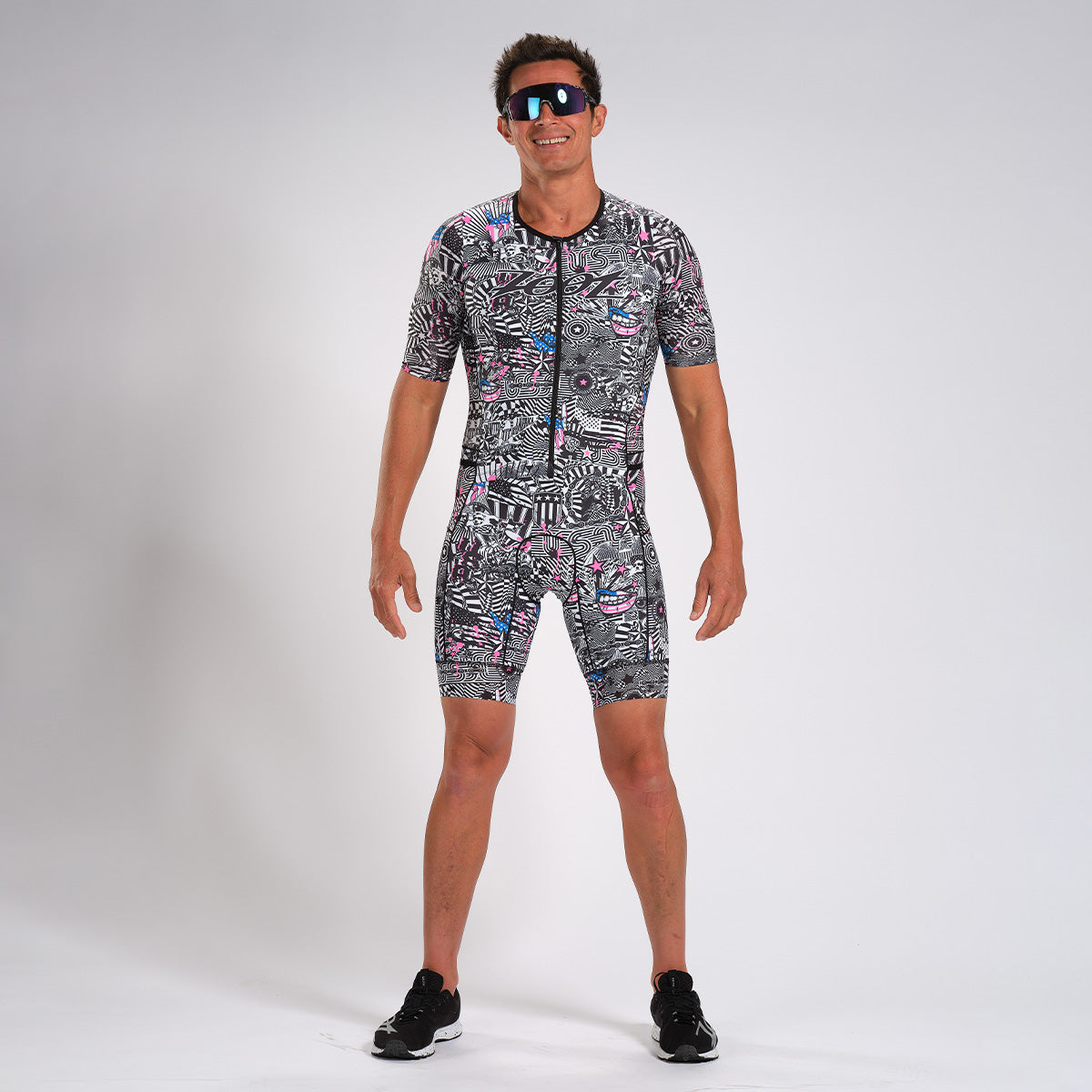 Bộ áo liền quần Ba môn Nam Zoot LTD Tri Full Zip Racesuit - American Rebel
