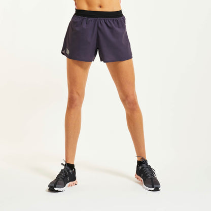 Quần chạy bộ Nữ Pressio Ārahi 3" Shorts - Tím (Dark Grey)