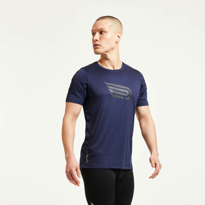 Áo chạy bộ Nam Pressio Hāpai S/S Tee - Xanh Navy