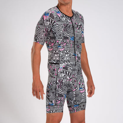 Bộ áo liền quần Ba môn Nam Zoot LTD Tri Full Zip Racesuit - American Rebel