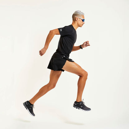 Quần chạy bộ Nam Pressio Ārahi 3" Short - Đen (Black)