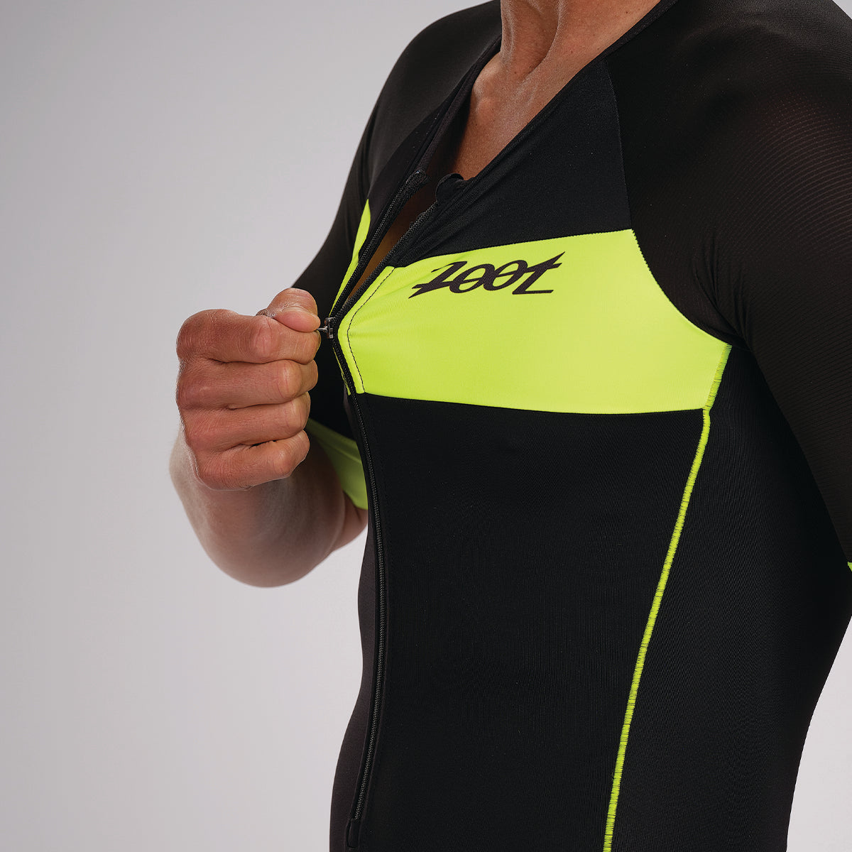 Bọ áo liền quần Ba môn Nam ZOOT Core Tri AERO Racesuit - Safety Yellow