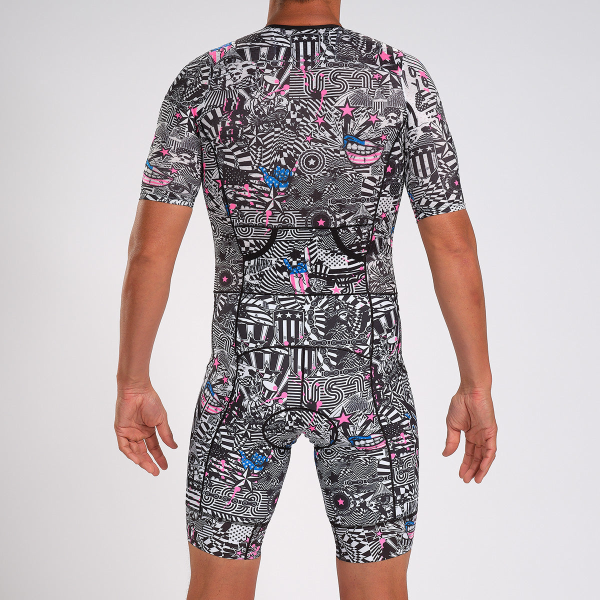 Bộ áo liền quần Ba môn Nam Zoot LTD Tri Full Zip Racesuit - American Rebel