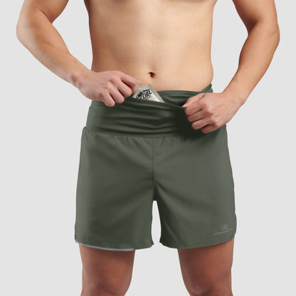 Quần Chạy Bộ Nam Ultimate Direction Men's Velum Short 5" - Dark Camo Green