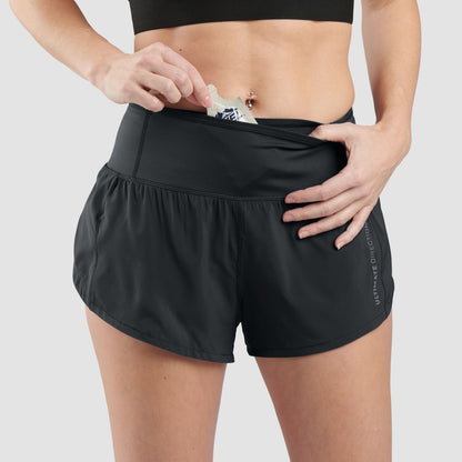 Quần Chạy Bộ Nữ Ultimate Direction Women's Velum Short 2.5"- Onyx