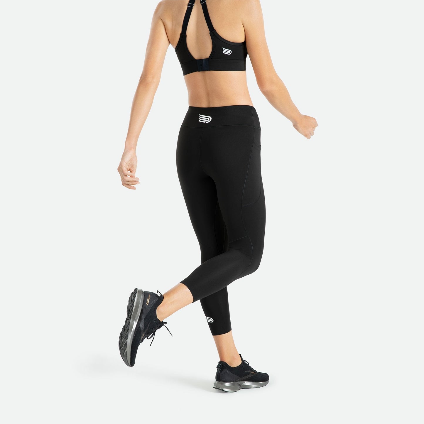 Quần dài bó cơ Nữ Pressio 7/8s Compression Tight | Mid Rise - Đen (Black)