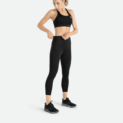 Quần dài bó cơ Nữ Pressio 7/8s Compression Tight | Mid Rise - Đen (Black)