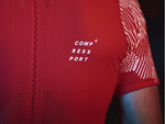 Áo chạy bộ Nam Compressport Men's Racing SS Tshirt - Đỏ (Red/White)