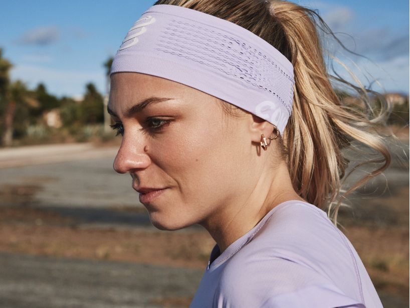 Băng đô thể thao Compressport Headband On/Off - Tím (Orchid Petal)