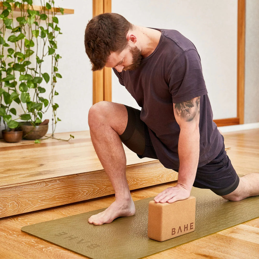 BAHE Cork Yoga Block 14.5x22.5x7.6cm - Cork