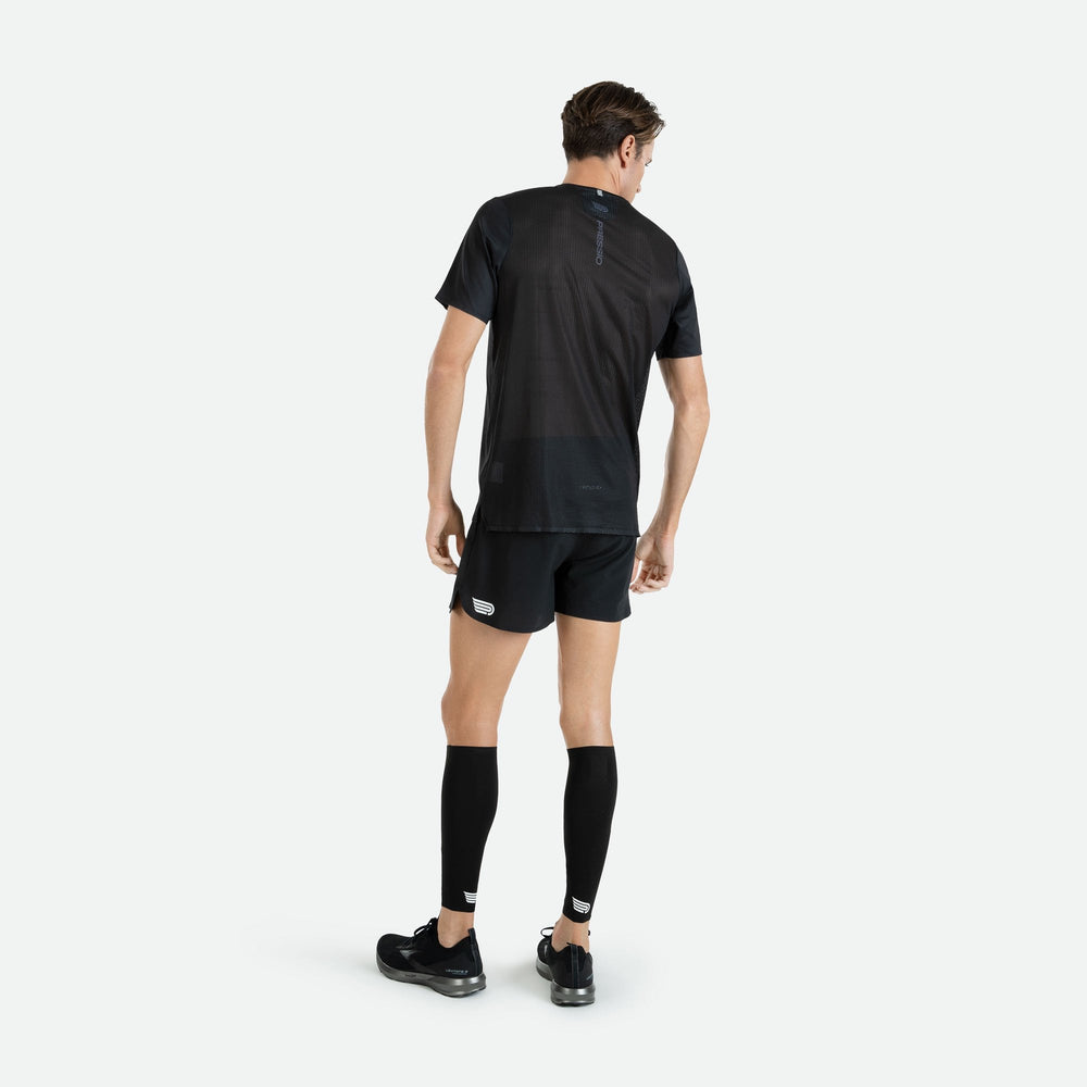 Áo chạy bộ Nam Pressio Arahi S/S Tee - Đen (Black)