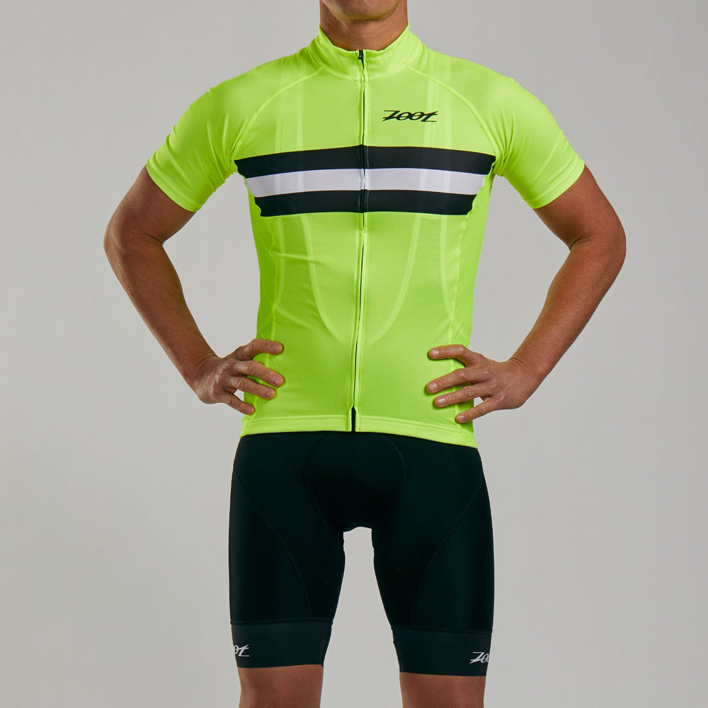 ZOOT MEN'S CYCLE CORE JERSEY - SAFETY YELLOW