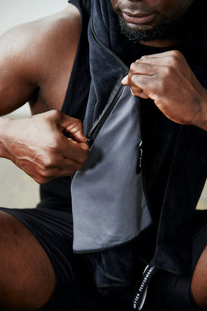 Khăn tập thể thao PTP Microfibre Action Towel - Đen (Jet Black)