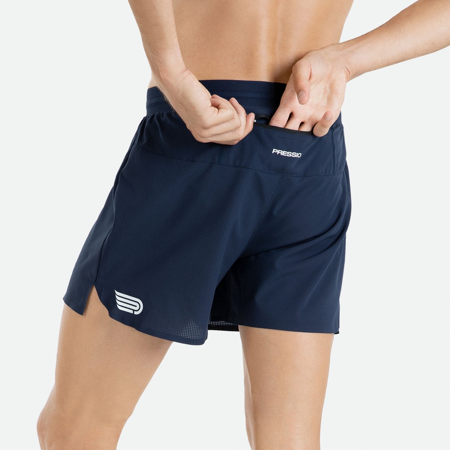 Quần Chạy Bộ Nam Pressio Ārahi 4.5" Short - Xanh Đen (Navy)