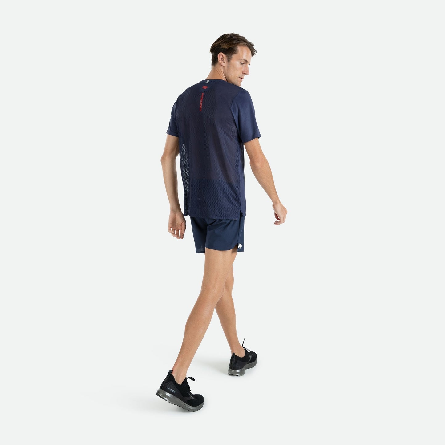 Áo chạy bộ Nam Pressio Arahi S/S Tee - Xanh (Navy)
