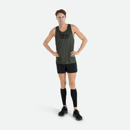 Áo chạy bộ Nam Pressio Arahi Singlet - Xanh Đen (Green)