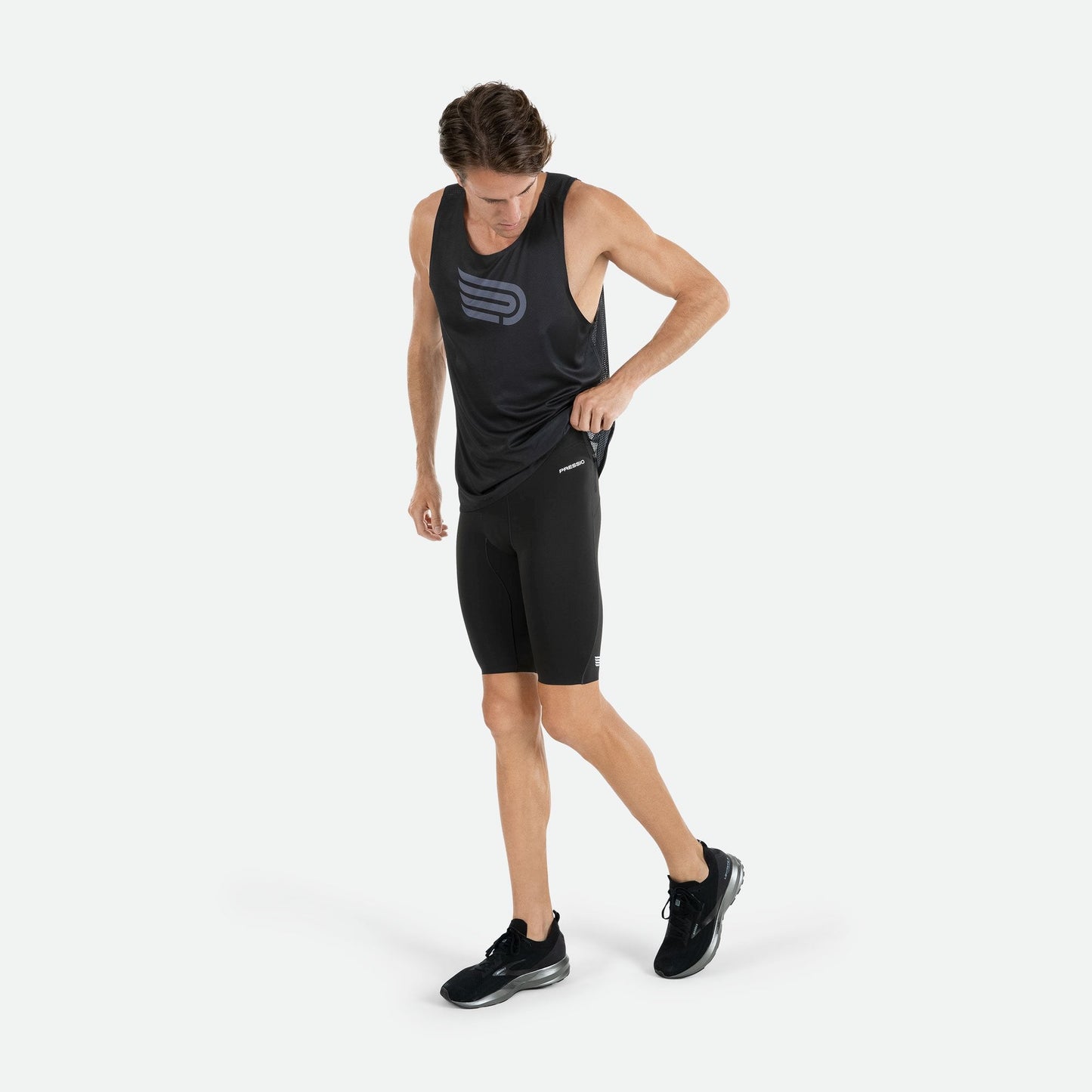 Quần Chạy Bộ Nam Pressio Equilibrium Run Short - Đen (Black)