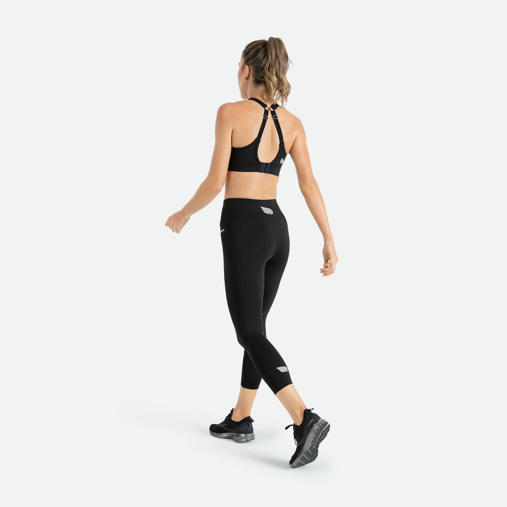 Quần dài bó cơ Nữ Pressio 7/8s Compression Tight | High Rise - Đen  (Black)